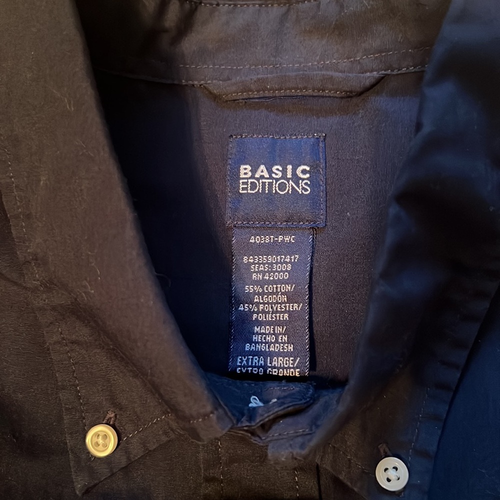 🌻 Basic Editions Button Down Short Sleeve Top - Picture 4 of 4